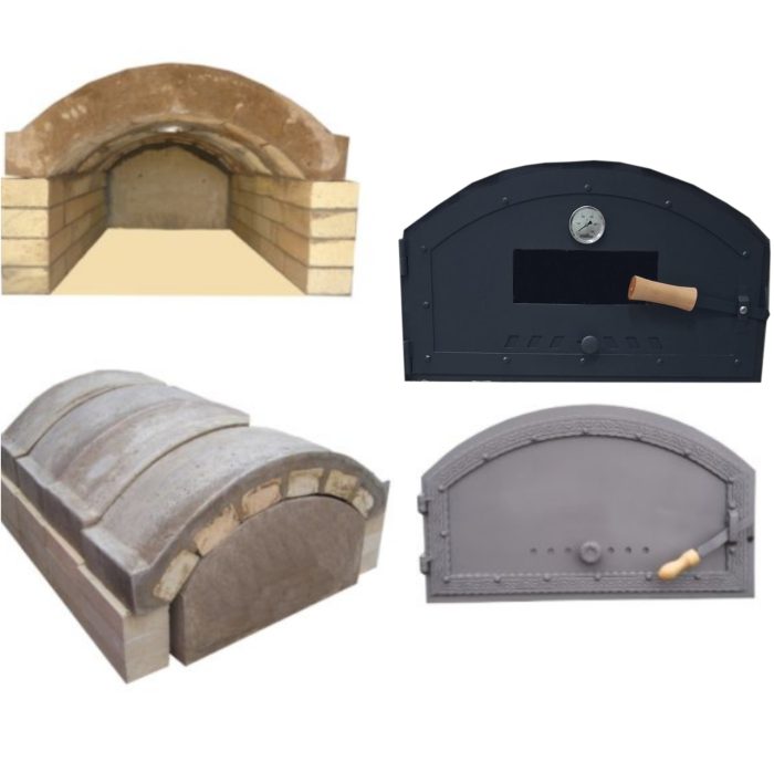 Piec chlebowy do pizzy opalany drewnem 60x90 do samodzielnego montażu drzwi 60 cm z nawiewem z szybką lub bez bezpośrednio dopalany - obrazek 2