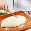 NOŻYK ŻYLETKOWY do nacinania chleba 5szt żyletek Z DREWNIANĄ RĄCZKĄ 19cm żyletka - obrazek 4