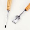 NOŻYK ŻYLETKOWY do nacinania chleba 5szt żyletek Z DREWNIANĄ RĄCZKĄ 19cm żyletka - obrazek 5