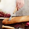 NOŻYK ŻYLETKOWY do nacinania chleba 5szt żyletek Z DREWNIANĄ RĄCZKĄ 19cm żyletka - obrazek 6