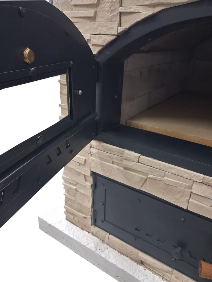 DRZWI drzwiczki stalowe duże 60 cm z szybką z termometrem - obrazek 9